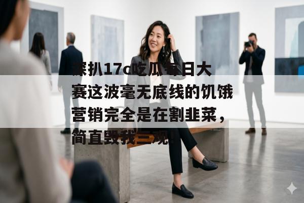 深扒17c吃瓜每日大赛这波毫无底线的饥饿营销完全是在割韭菜，简直毁我三观！
